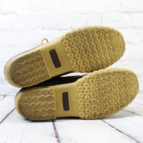 LL BEAN 8 Inch Unlined Brown Leather Duck Bean Boots Size 10 M - Picture 9 of 9